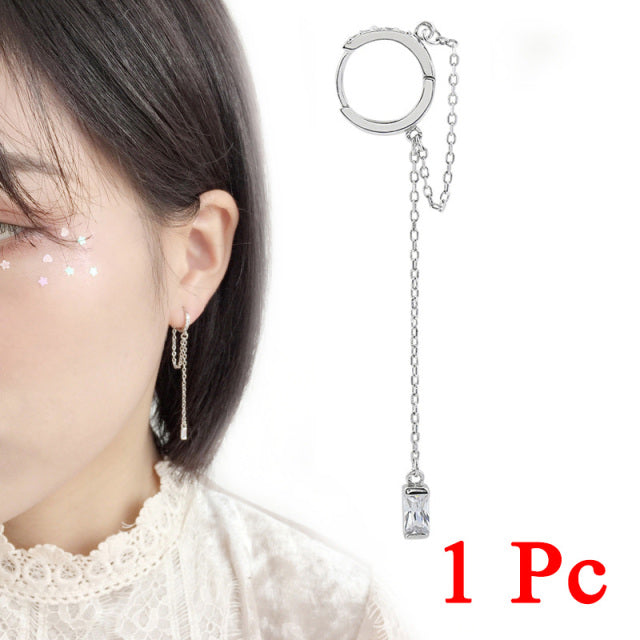 1PC New Fashion Gold Color Moon Star Clip Earrings Ear Cuff